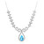 Schweizblauer Topas-Silbercollier