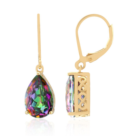 Pendientes en plata con Cuarzo místico