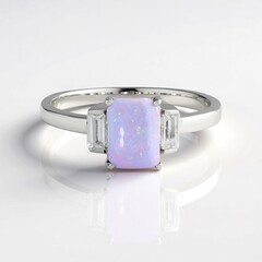 Anillo en plata con Ópalo de Australia