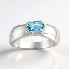 Anello in argento con Acquamarina del Mozambico (Pallanova)