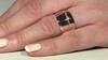 Zilveren ring met I1 Argyle-Rose de France diamanten (Annette)