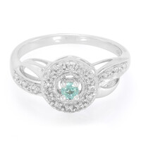 Anello in argento con Fluoroapatite Verde