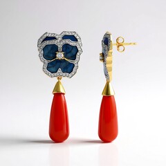 Orecchini in argento con Corniola (Adela Silber)