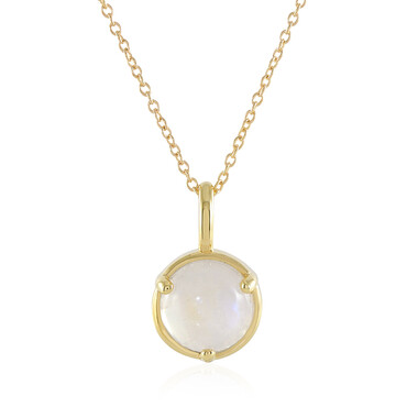 Collar en plata con Piedra de Luna arcoíris