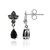 Orecchini in argento con Spinello Nero