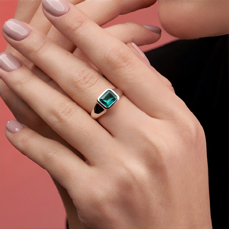 Caribbean Teal Fluorite Silver Ring