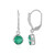Grüner Onyx-Silberohrringe