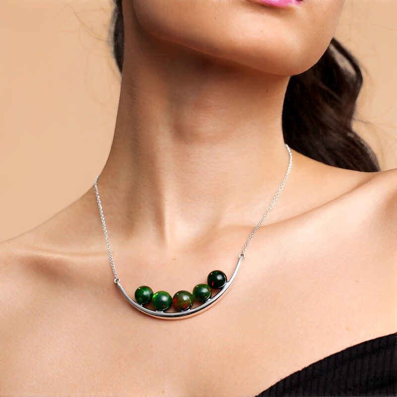 Collier en argent et Opale Mezezo (de Melo Essence)