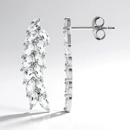 Orecchini in argento con Topazio Bianco