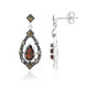 Boucles d'oreilles en argent et Grenat