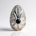 Ciondolo in argento con Zaffiro Blu (Annette classic)