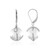 Zilveren oorbellen met witte kwartskristallen