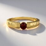 Anello in argento con Zircone Rosa