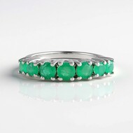 Socoto Emerald Silver Ring