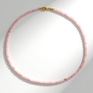 Collana in argento con Quarzo Rosa