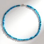 Collana in argento con Apatite Blu Neon