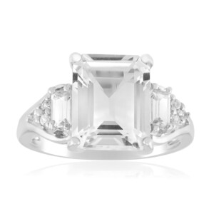 Anello in argento con Quarzo Bianco