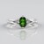 Anello in argento con Diopside Russo