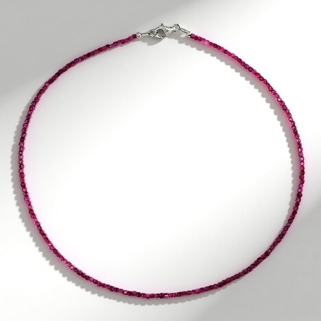 Collana in argento con Rubino Mozambico (Riya)