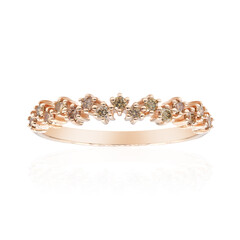 9K SI1 Argyle Rose De France Diamond Gold Ring