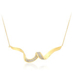 Zilveren halsketting met zirkonen