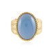 Anillo en latón con Calcedonia azul (Juwelo Style)