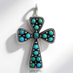 Ciondolo in argento con Turchese Kingman Mohave Blu (Jones Lee)