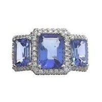 Anillo en oro con Tanzanita AAA (CIRARI)