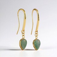 Pendientes en plata con Nefrita (Bali Barong)
