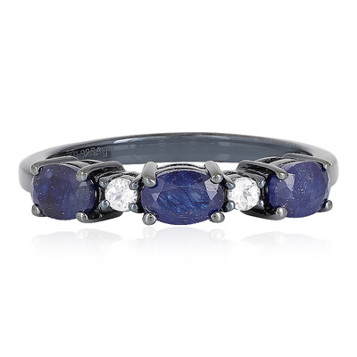 Blauer Madagaskar-Saphir-Silberring
