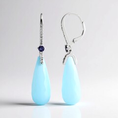 Orecchini in argento con Calcedonio Acqua