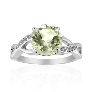 Grüner Amethyst-Silberring