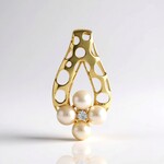 Ciondolo in oro con Perla d'Acqua Dolce Bianca (Ornaments by de Melo)