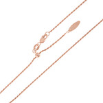 Silber-Kordelkette - 3,27 g - 60 cm (Länge verstellbar) - rosévergoldet