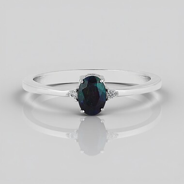 Bague en argent et Opale Mezezo
