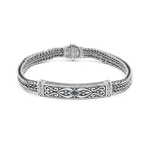 Bracciale in argento con Topazio Blu Londra (Nan Collection)