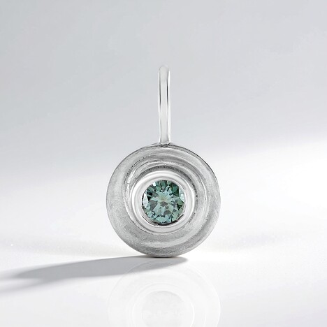 Pendentif en or et Diamant bleu I2