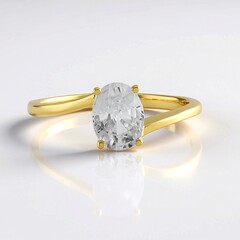 Anello in argento con Zircone (Adela Silber)