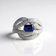 Zilveren ring met een Nepal Kyaniet