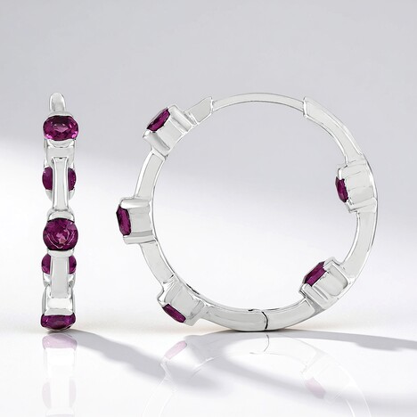 Orecchini in argento con Rodolite