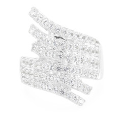 Bague en argent et Topaze blanche