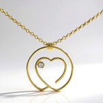 Collana placcata in oro con Zaffiro Bianco