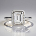 Anello in argento con Topazio Bianco