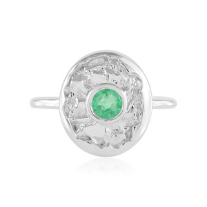 Anello in argento con Smeraldo Colombiano (SAELOCANA)
