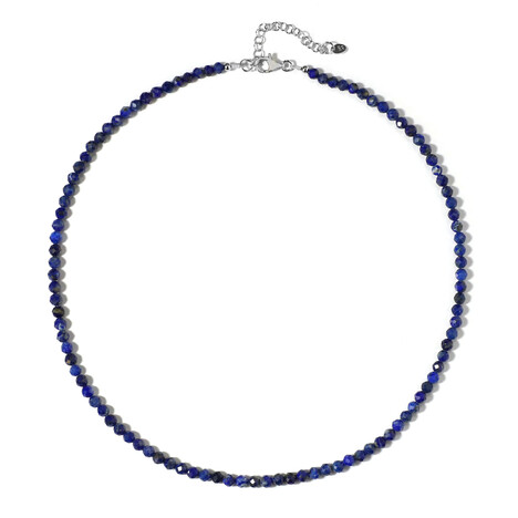 Lapislazuli-Silberhalskette