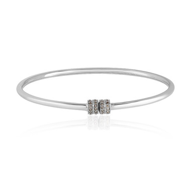 I3 Champagner-Diamant-Silberarmreif