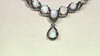 Collar en plata con Piedra de Luna arcoíris