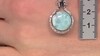 Zilveren hanger met een larimar