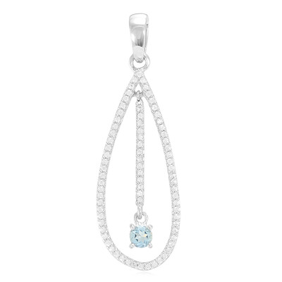 Pendentif en argent et Aigue-Marine Santa Maria
