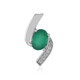 Colgante en plata con Ónix verde